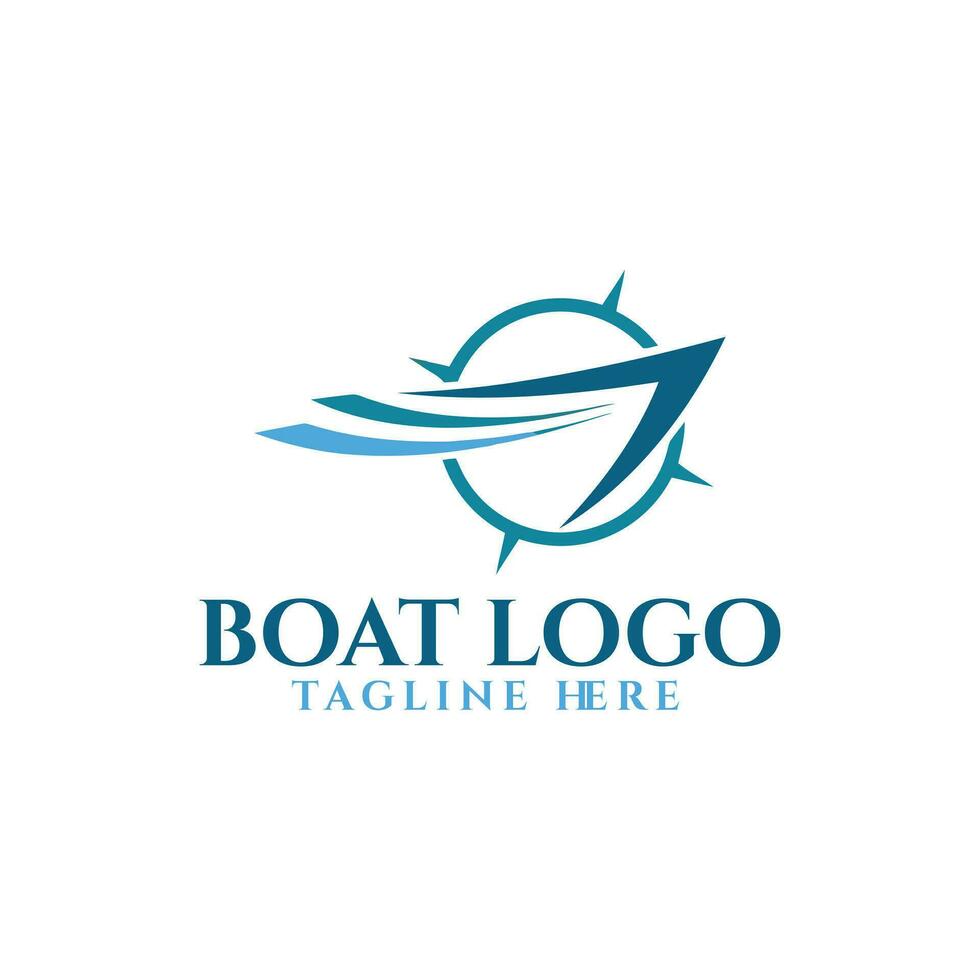 Silhouette of Dhow Sailing Boat logo design vector