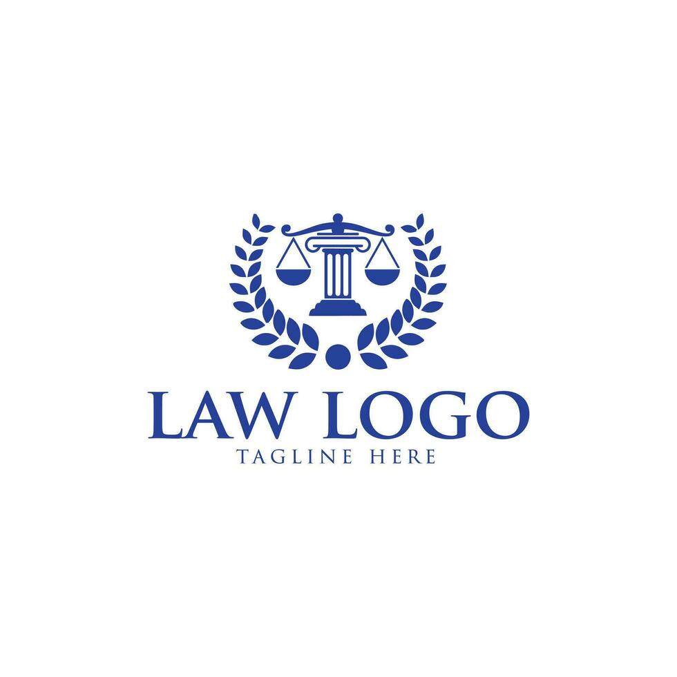 Lawyer logo with creative element style Premium Vector
