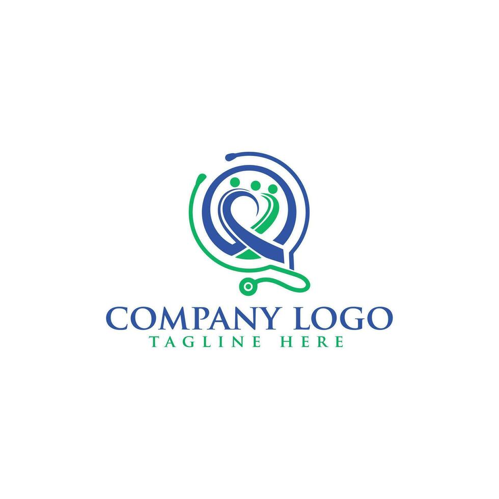 Vector logo design template in a trendy linear style