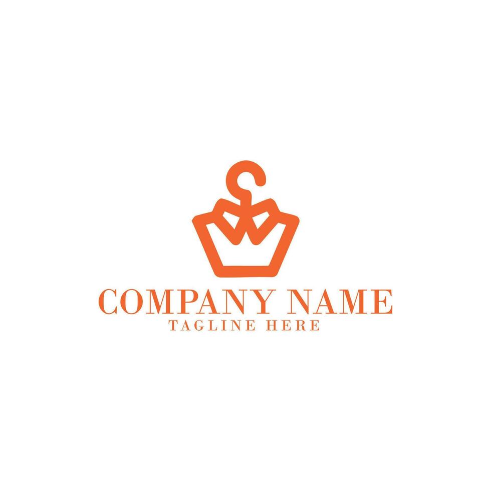 Creative clothes hanger for logo vector editable