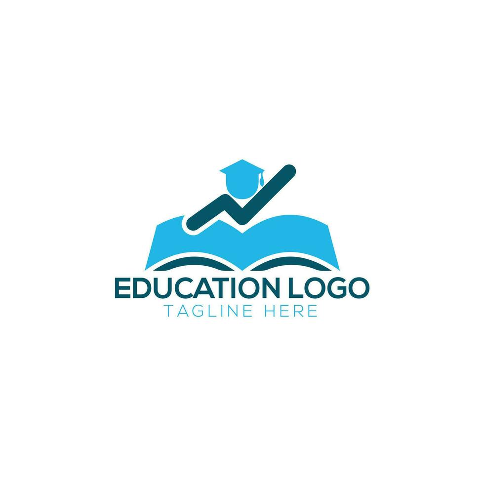 Modern school logo template vector