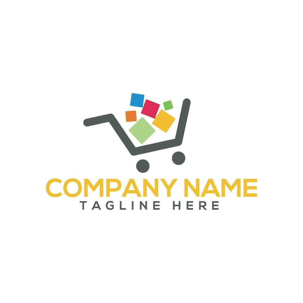 Shopping cart Logo design vector concept icon