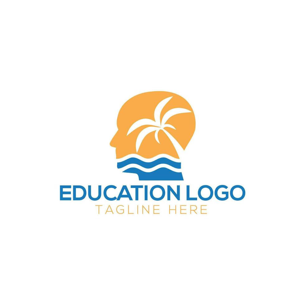 Minimal education logo design template, the concept vector