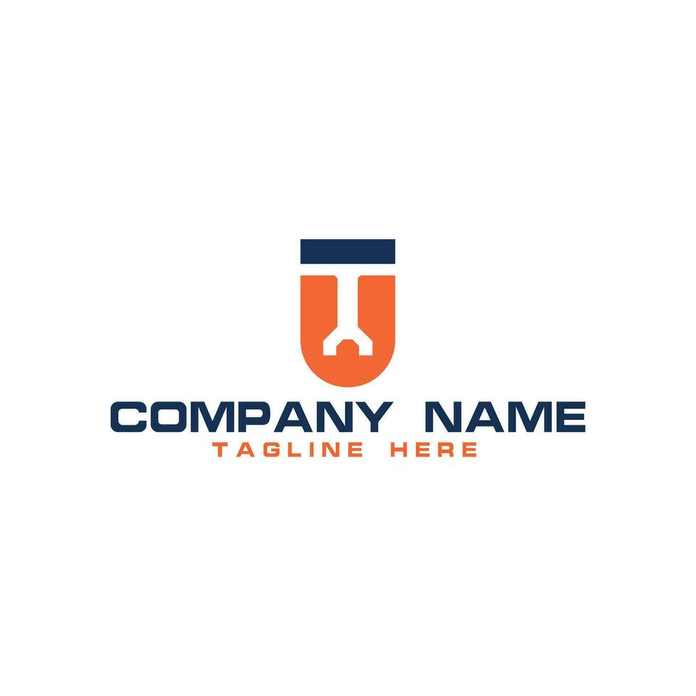 Building square logo monogram blue vector