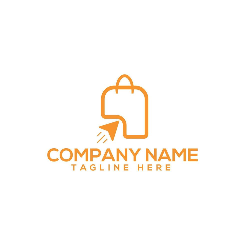 Shopping cart logo and shopping bags logo vector