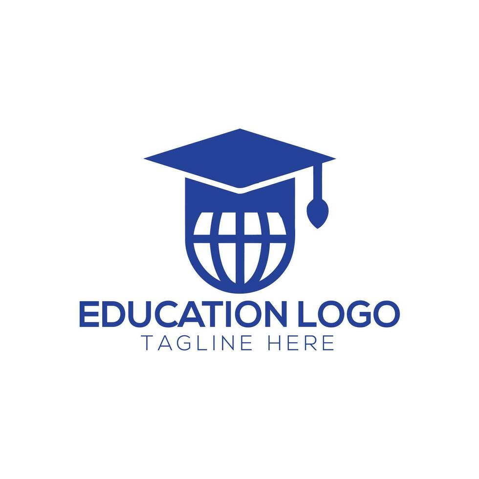 Education Logo Template. Swoosh modern education logo series vector