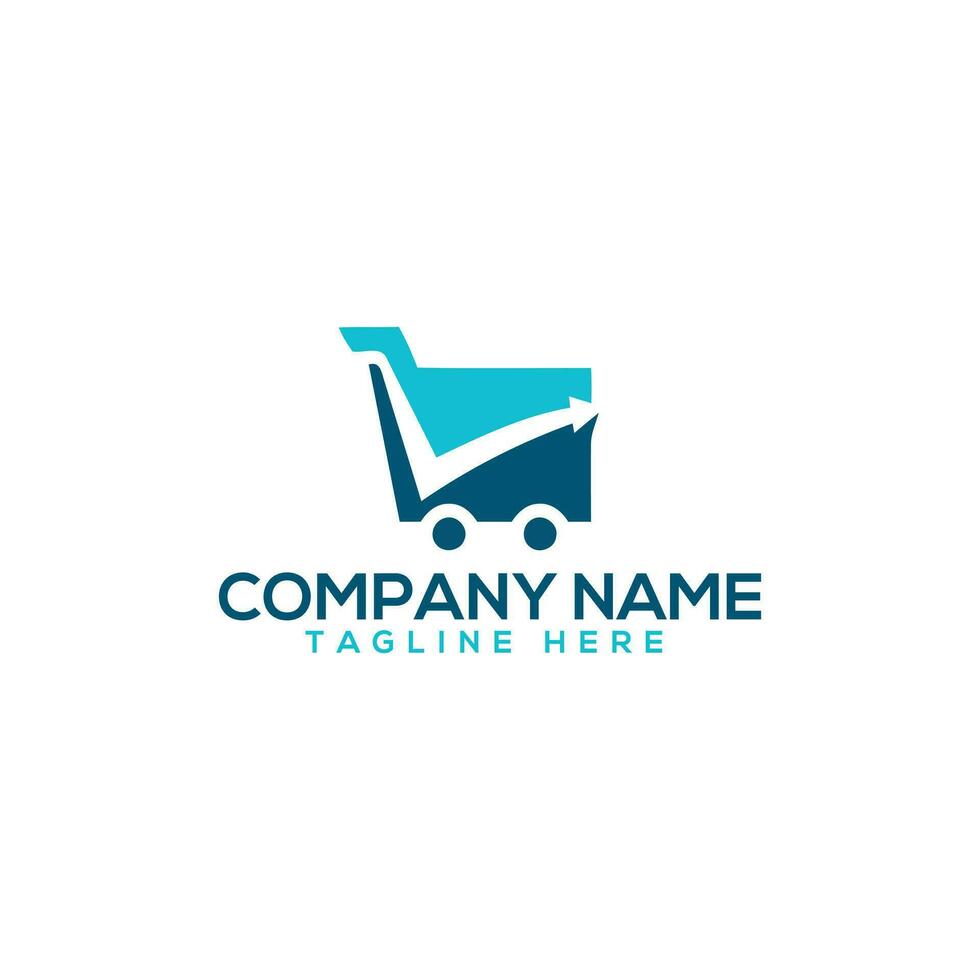 e-commerce bag with right store arrow shop online shopping vector