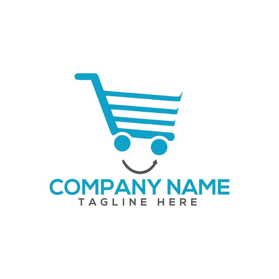 e-commerce Online shopping modern logo design vector template