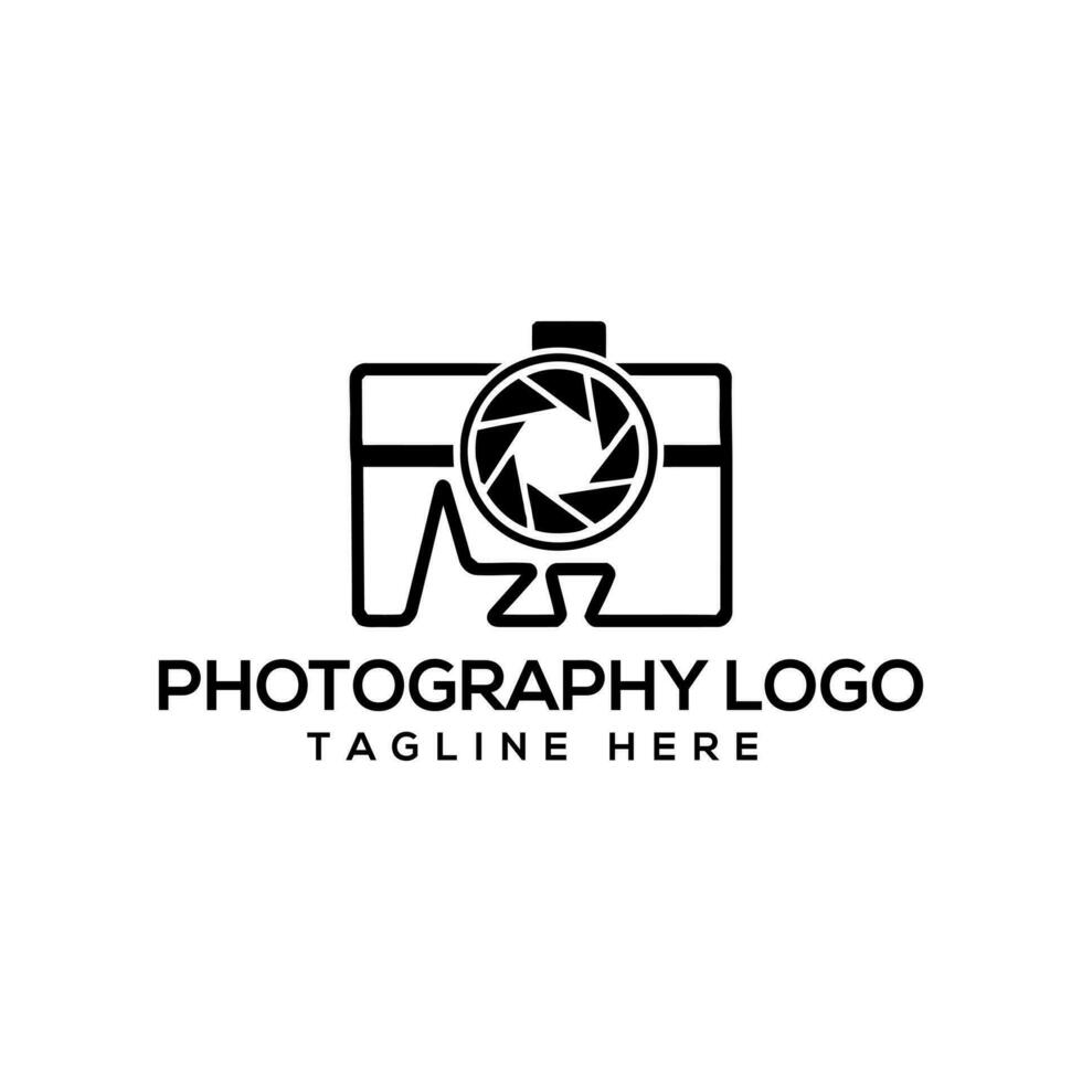 plantilla de vector de icono de logotipo de fotografía de cámara