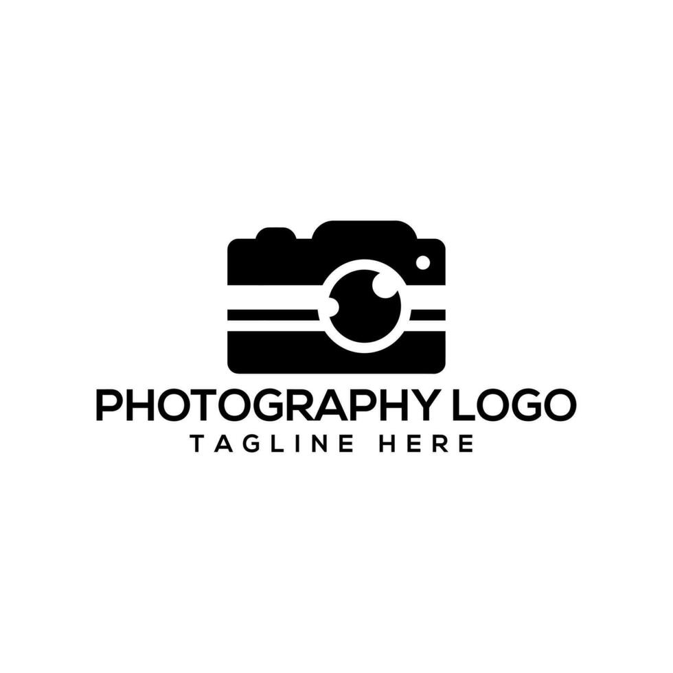 Minimalist Simple Modern Camera Photography Logo Design Vector