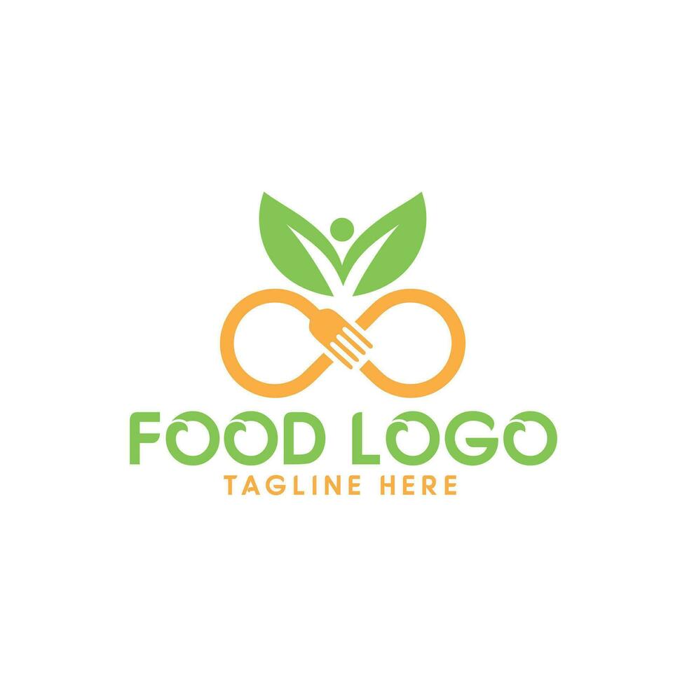 food leaf nature concept logo icon vector template