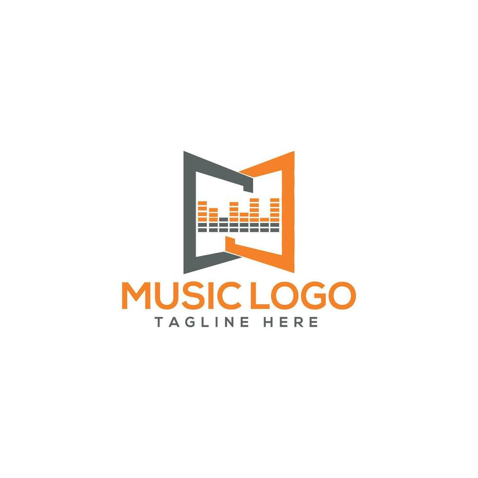 música vector logo gráfico moderno resumen