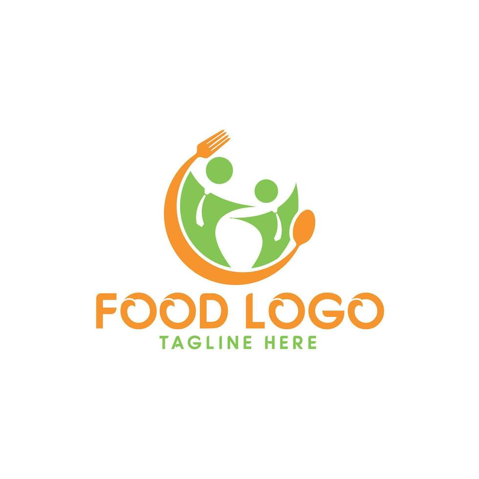 plantilla de logotipo de comida saludable vector