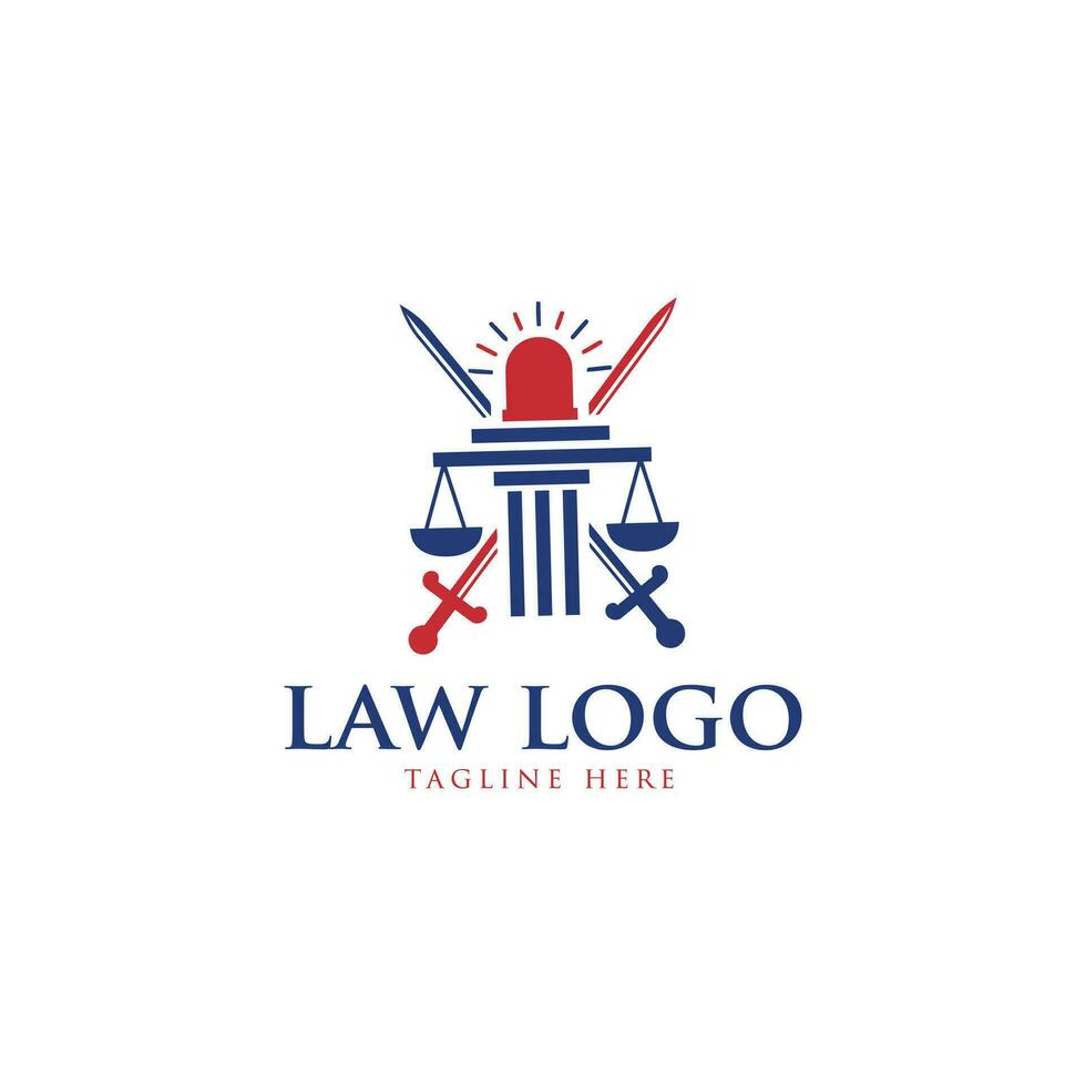 Linear Shield Sword law firm security for lawyer company vector
