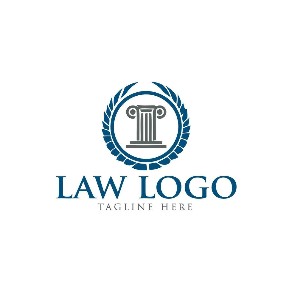 ley firma vector concepto logo diseño modelo