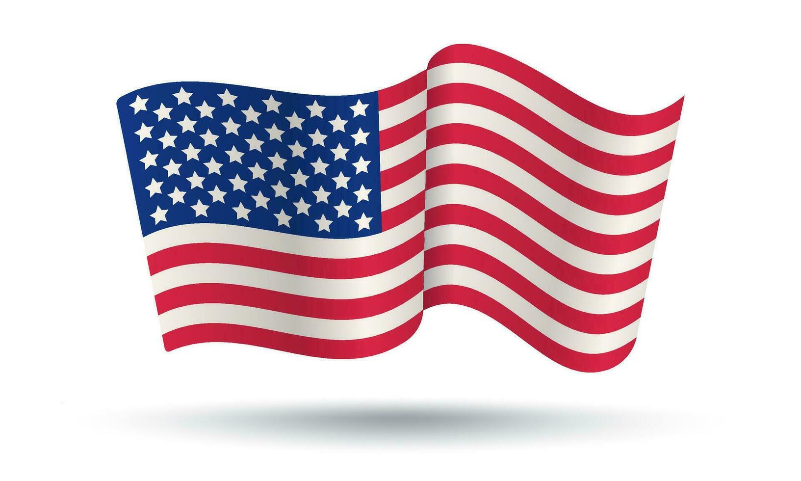 Vintage flag of USA for Memory day, Veterans day or 4 th july. vector