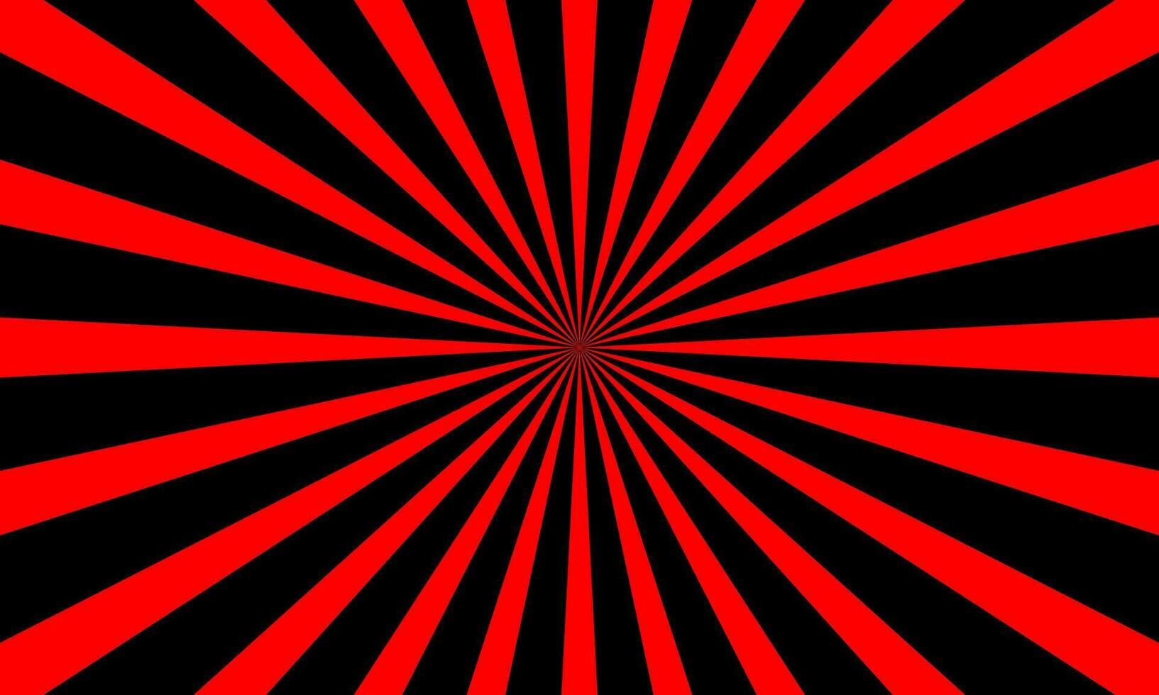 rojo y negro estallido estelar, radial, radiante líneas rayos de sol patrón, vector ilustración