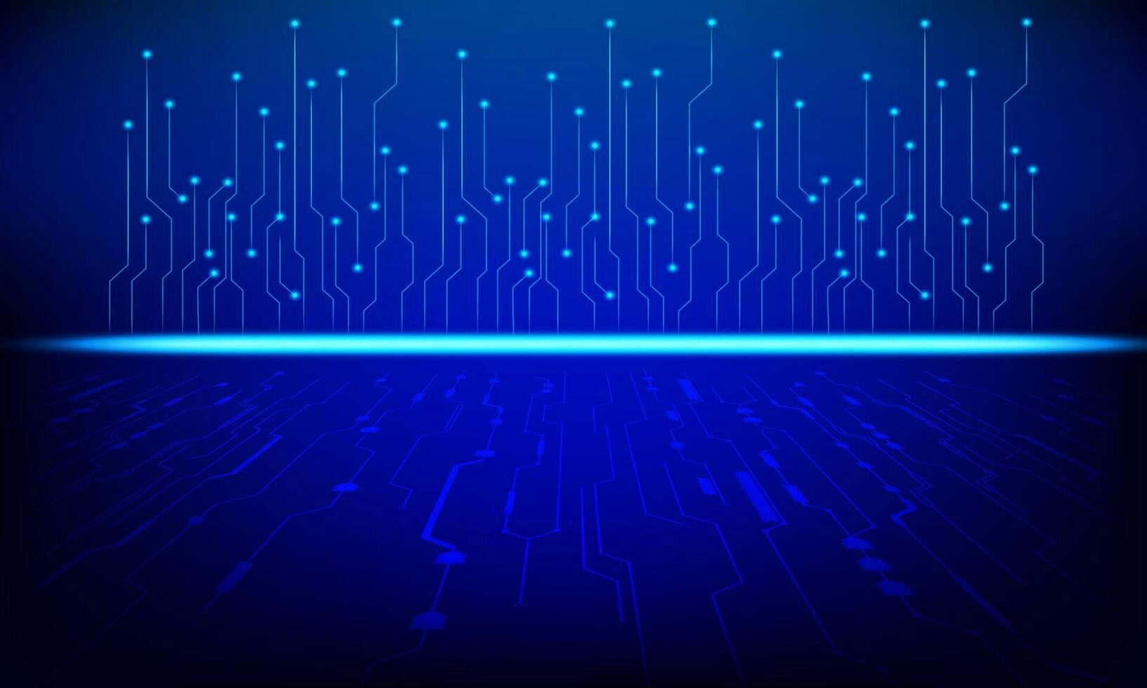 Abstract futuristic digital on a dark blue background, Vector illustration.