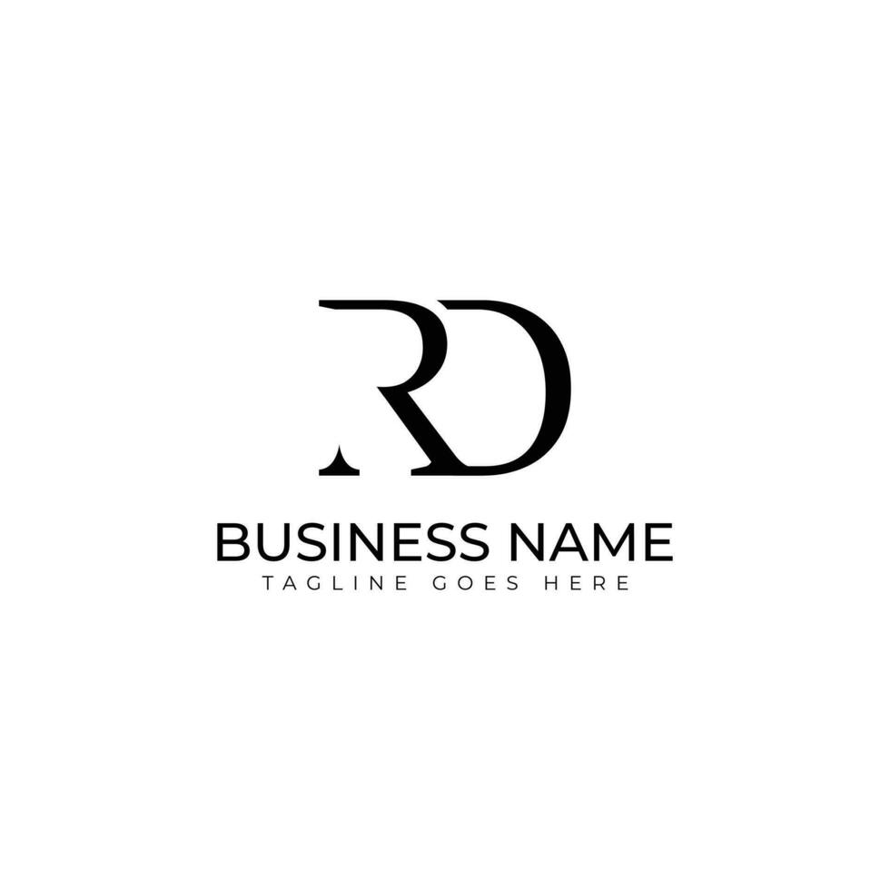 Initial letter rd logo design template vector
