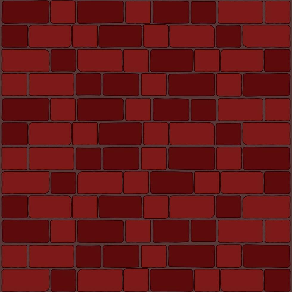 Background of the red brick wall. vector