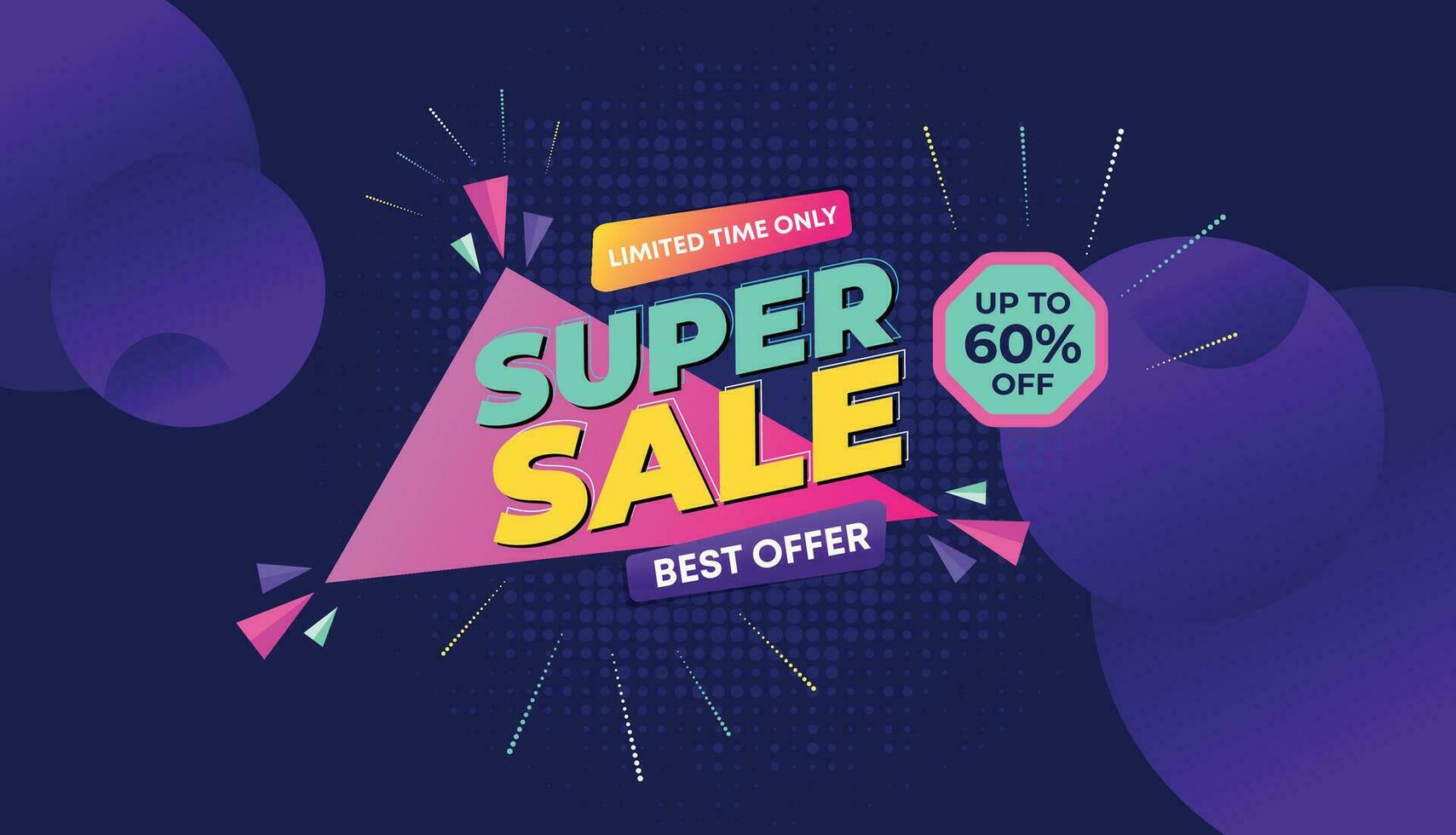 super sale banner template design. big deal flash sale discount template promotion posts. web banner for mega hot sale promotion discount sale banner. end of season special offer Sales vector banner