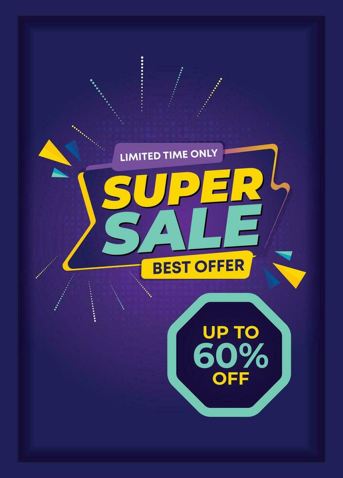 super sale banner template design. big deal flash sale discount template promotion posts. web banner for mega hot sale promotion discount sale banner. end of season special offer Sales vector banner