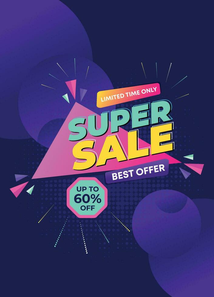 super sale banner template design. big deal flash sale discount template promotion posts. web banner for mega hot sale promotion discount sale banner. end of season special offer Sales vector banner