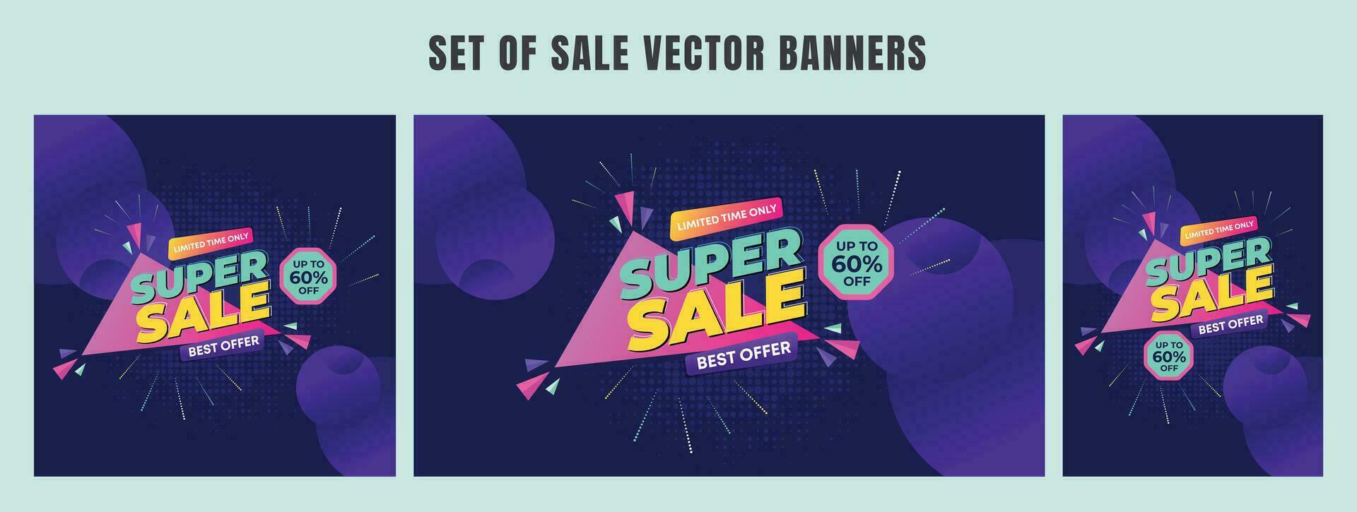 super sale banner template design. big deal flash sale discount template promotion posts. web banner for mega hot sale promotion discount sale banner. end of season special offer Sales vector banner