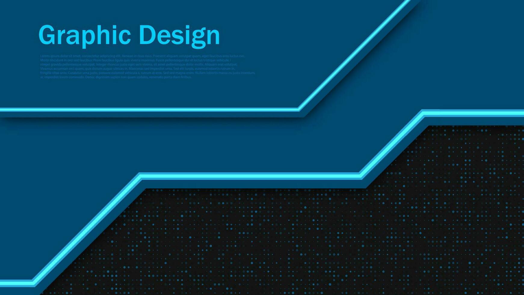 abstract futuristic blue background, modern banner with neon light wallpaper vector