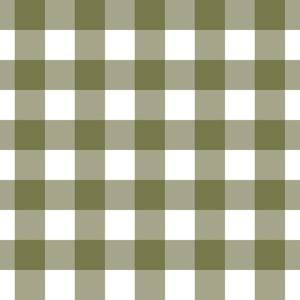 Gingham seamless pattern with green and white color, checkerboard background, square, tablecloth, Vector illustration.