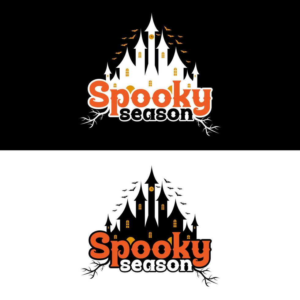 Spooky season. Halloween T-shirt Design. vector