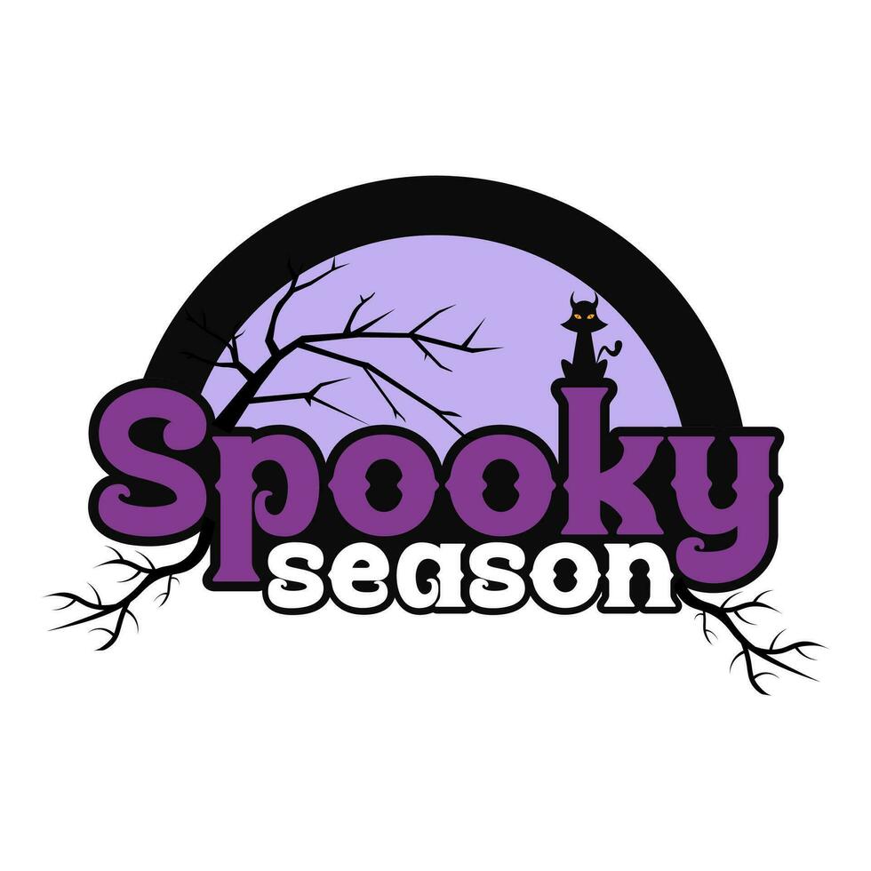 Spooky season. Halloween T-shirt Design. vector