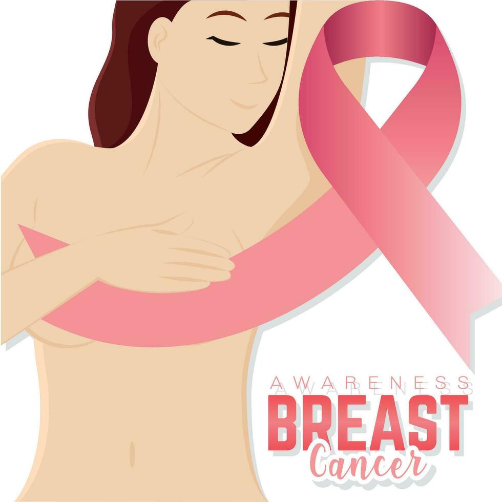 Colored breast cancer awareness campaign Vector
