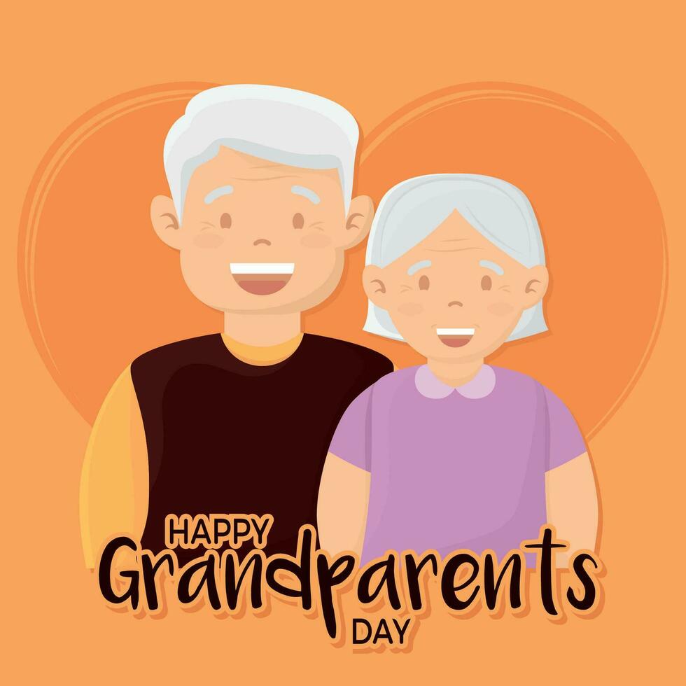 Isolated grandparents characters vector illustation