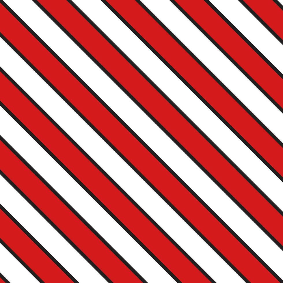 simple abstract red,white and poppy black color digonal line pattern vector