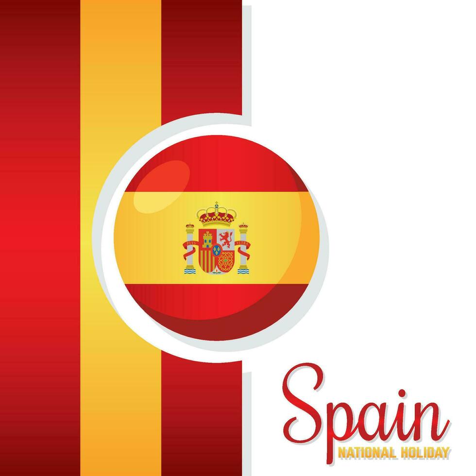 Spain background with its flag and shield Vector