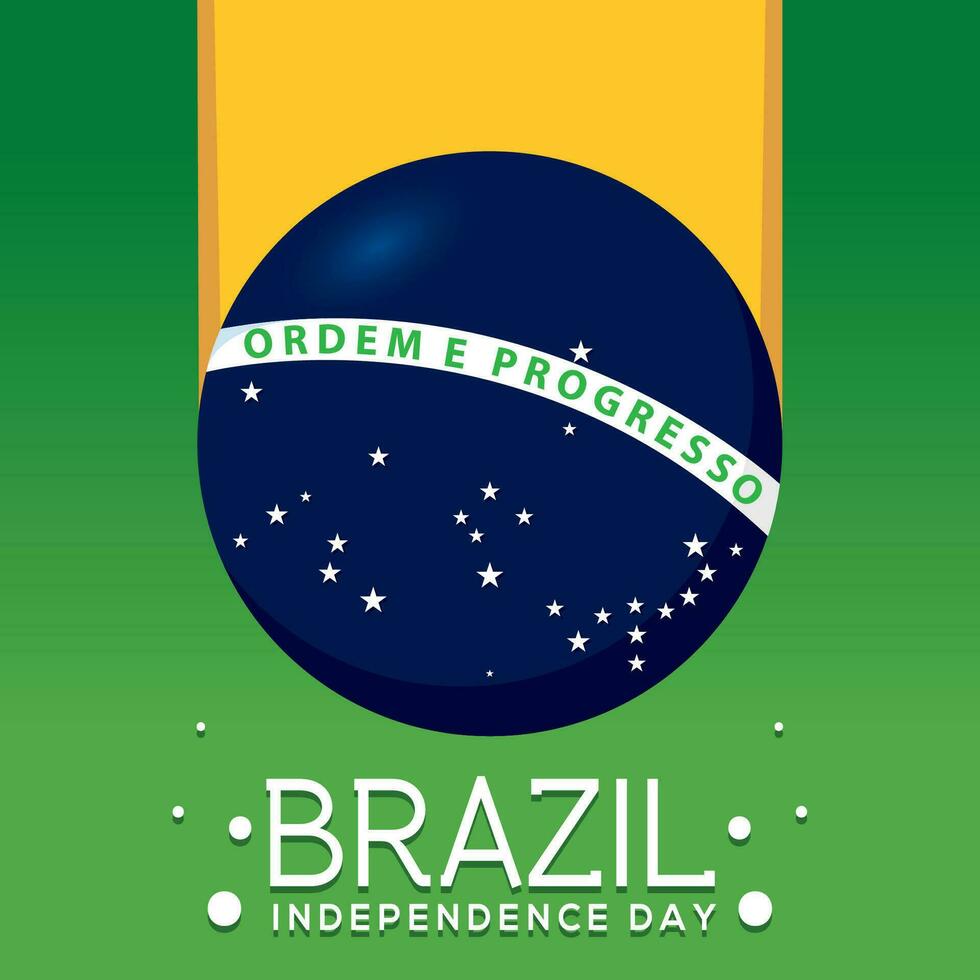 Brazil independence day background Vector