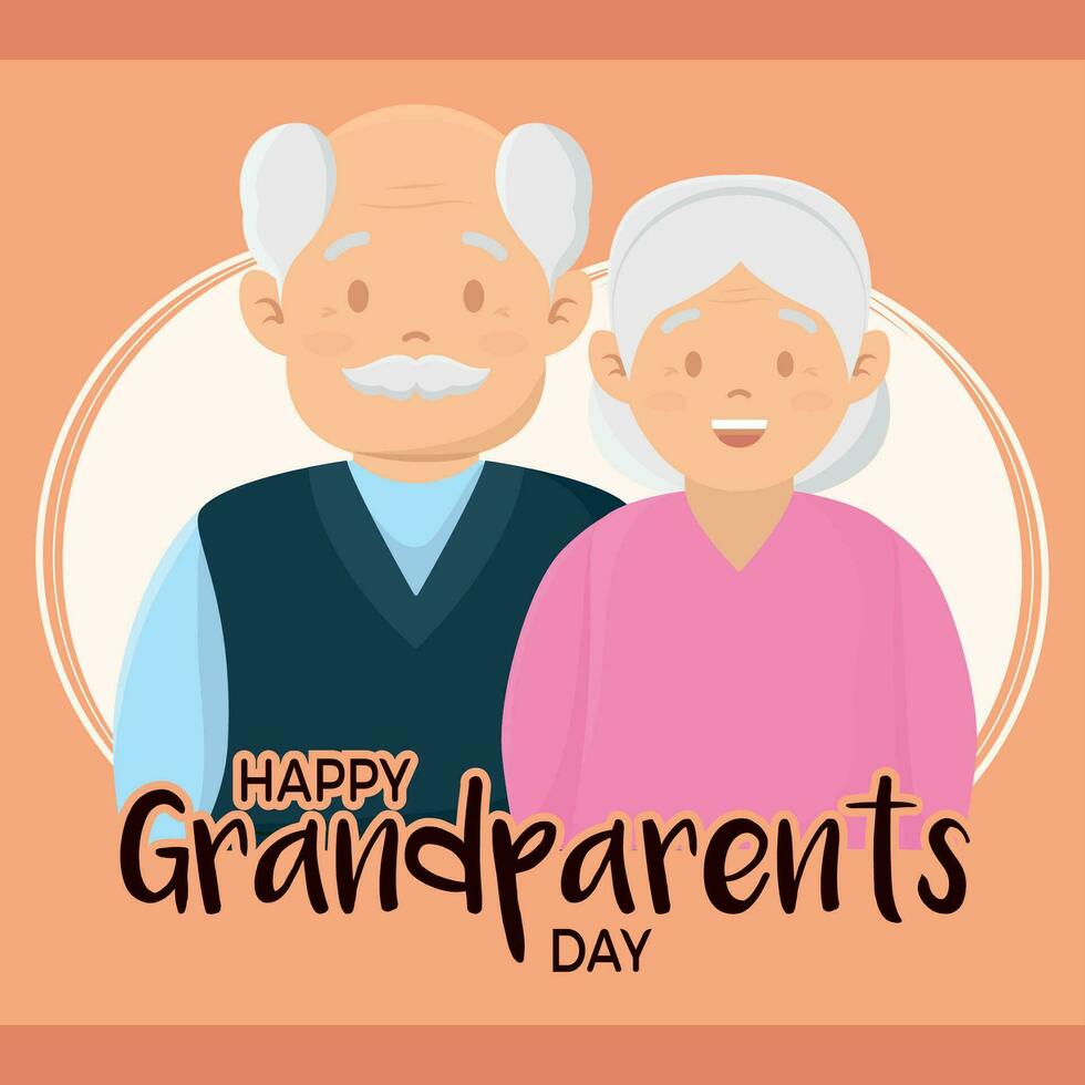 Isolated grandparents characters vector illustation