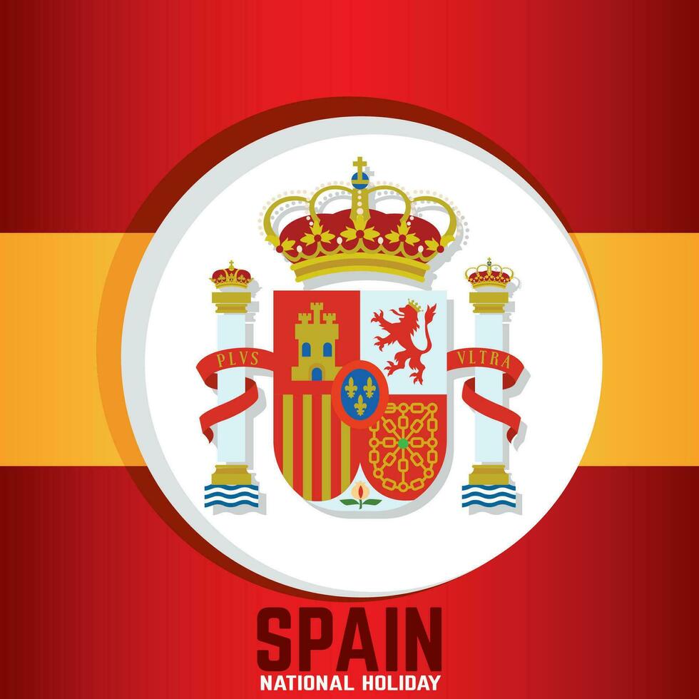 Spain background with its flag and shield Vector