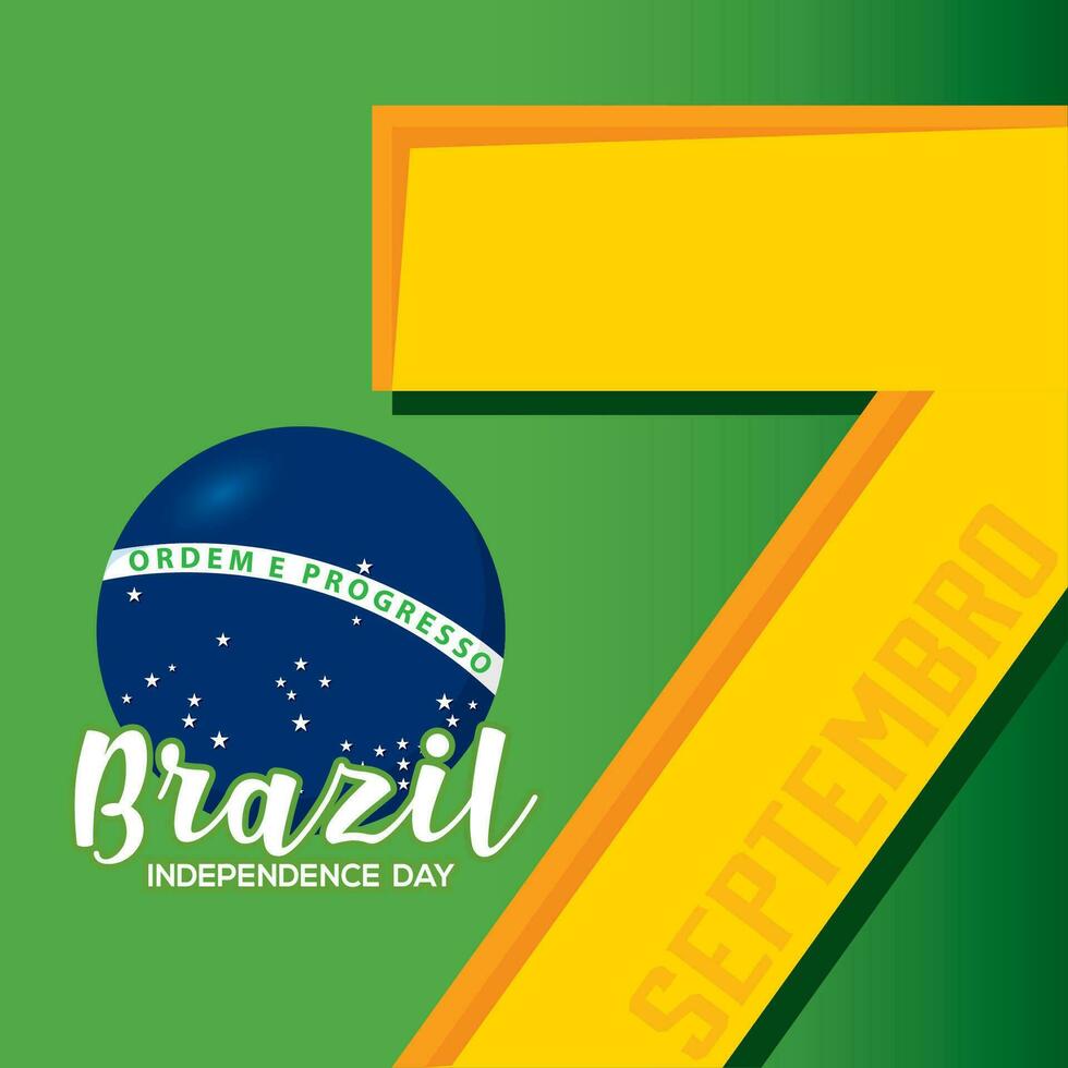 Colored independence of brazil September 7 Poster Vector