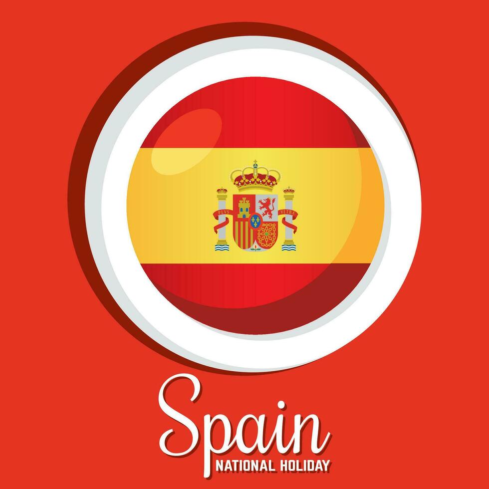 Spain background with its flag and shield Vector