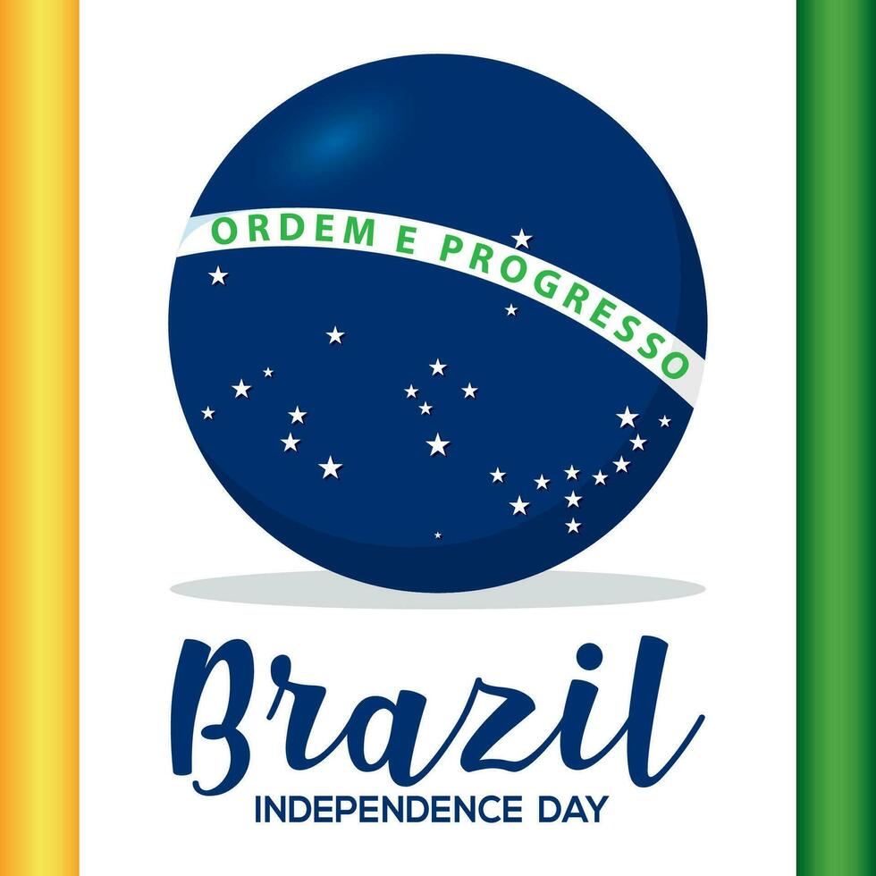 Colored independence of brazil September 7 Poster Vector