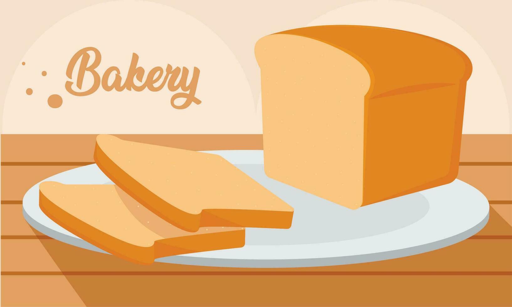 Isolated bread bakery product on a table Vector
