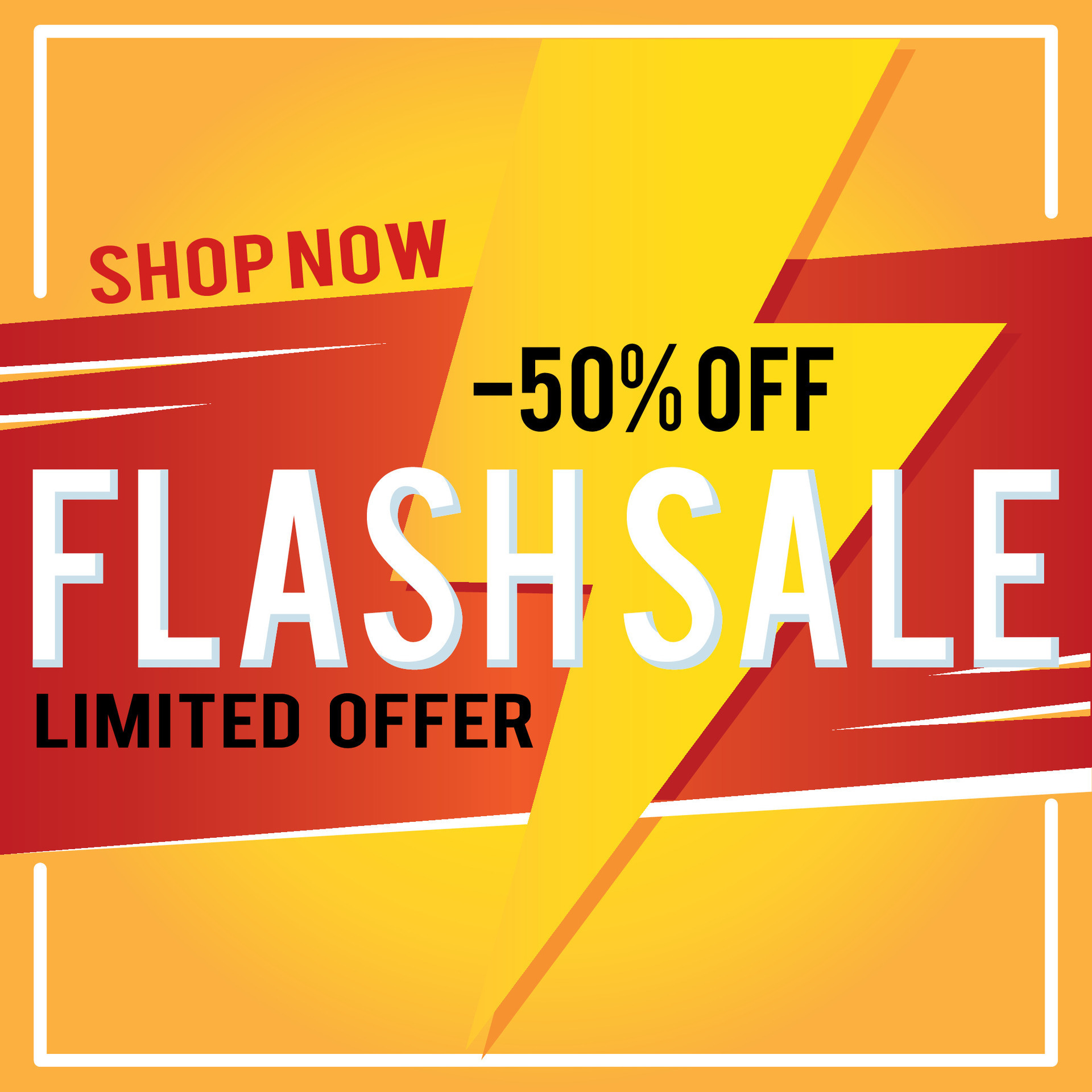 Colored flash sale template with text Vector 28271187 Vector Art at