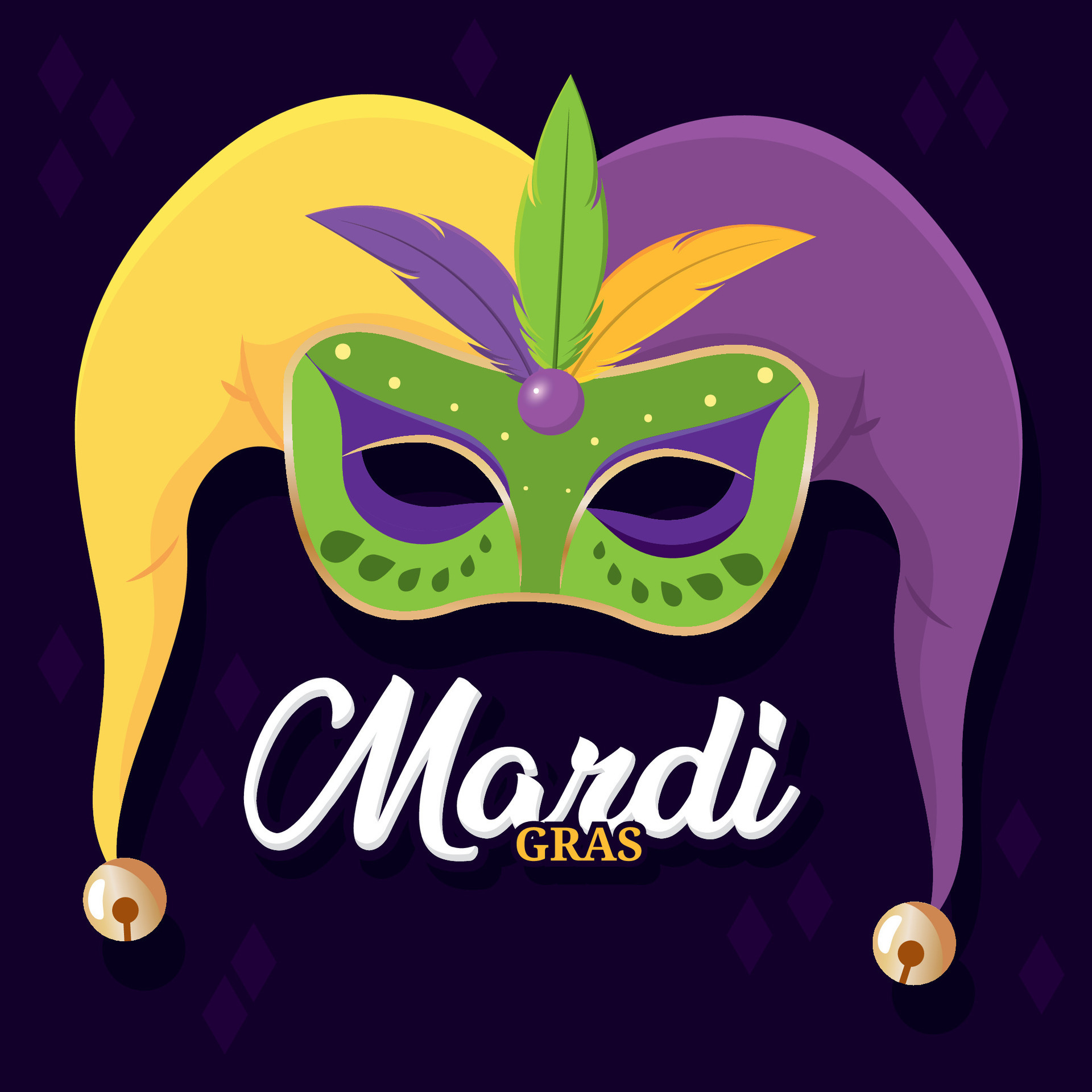 Isolated colored jester mask mardi gras Vector 28271190 Vector Art at