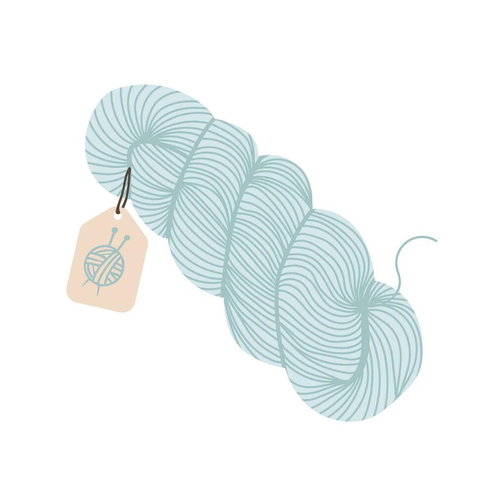 Hank yarn for knitting or crochet.  Female hobby vector