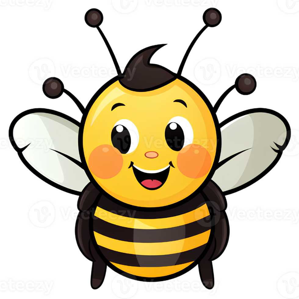 bee cartoon ai generative png