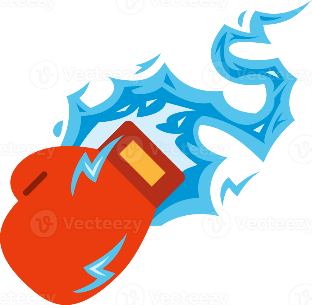 boxing gloves flying thunder lightning flash ball png