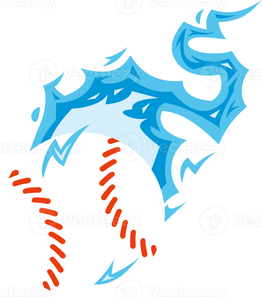 baseball flying thunder lightning flash ball png