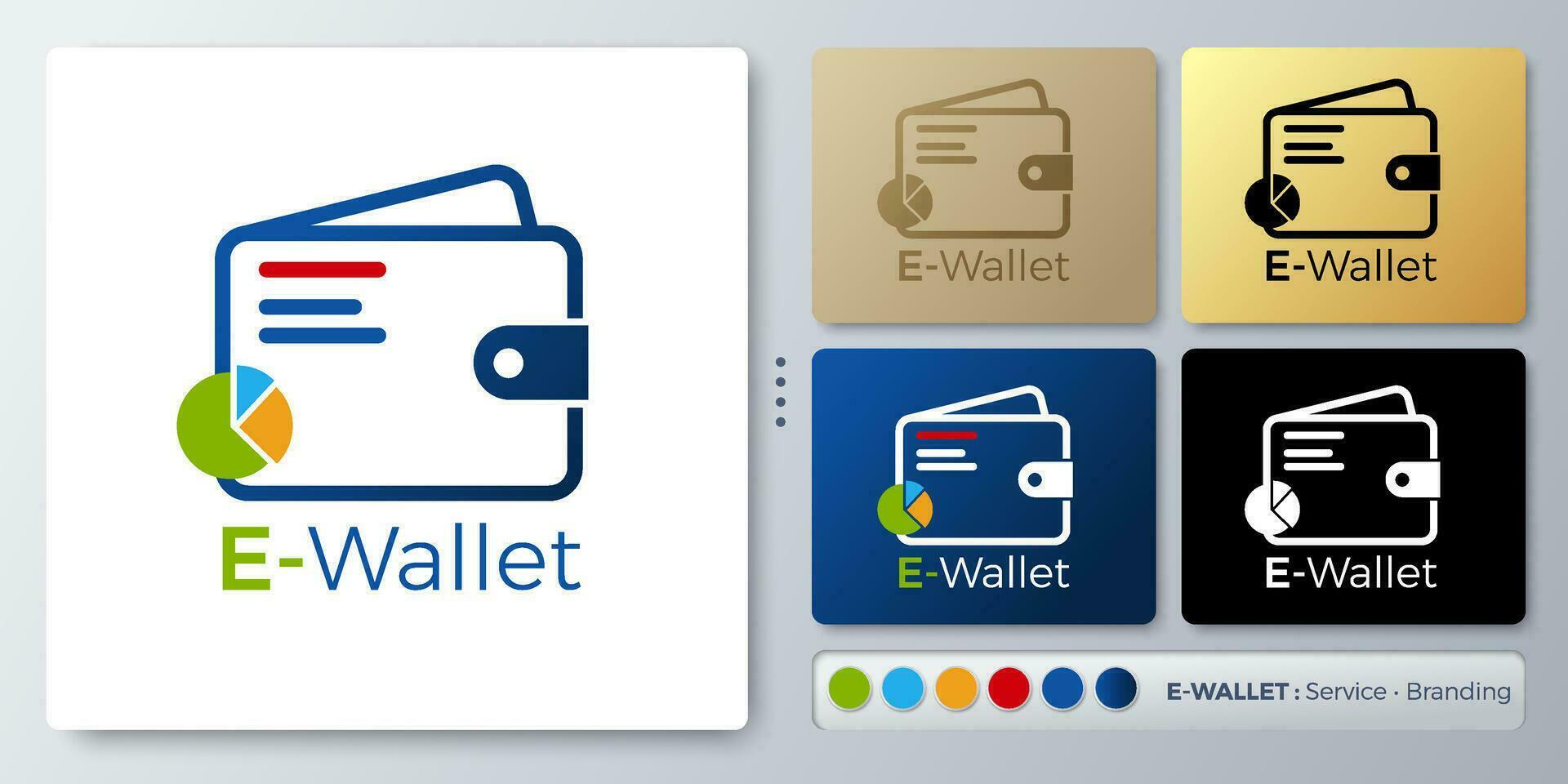 Electronic wallet vector illustration Logo design. Blank name for insert your Branding. Designed with examples for all kinds of applications. You can used for company, indentity, payment service.